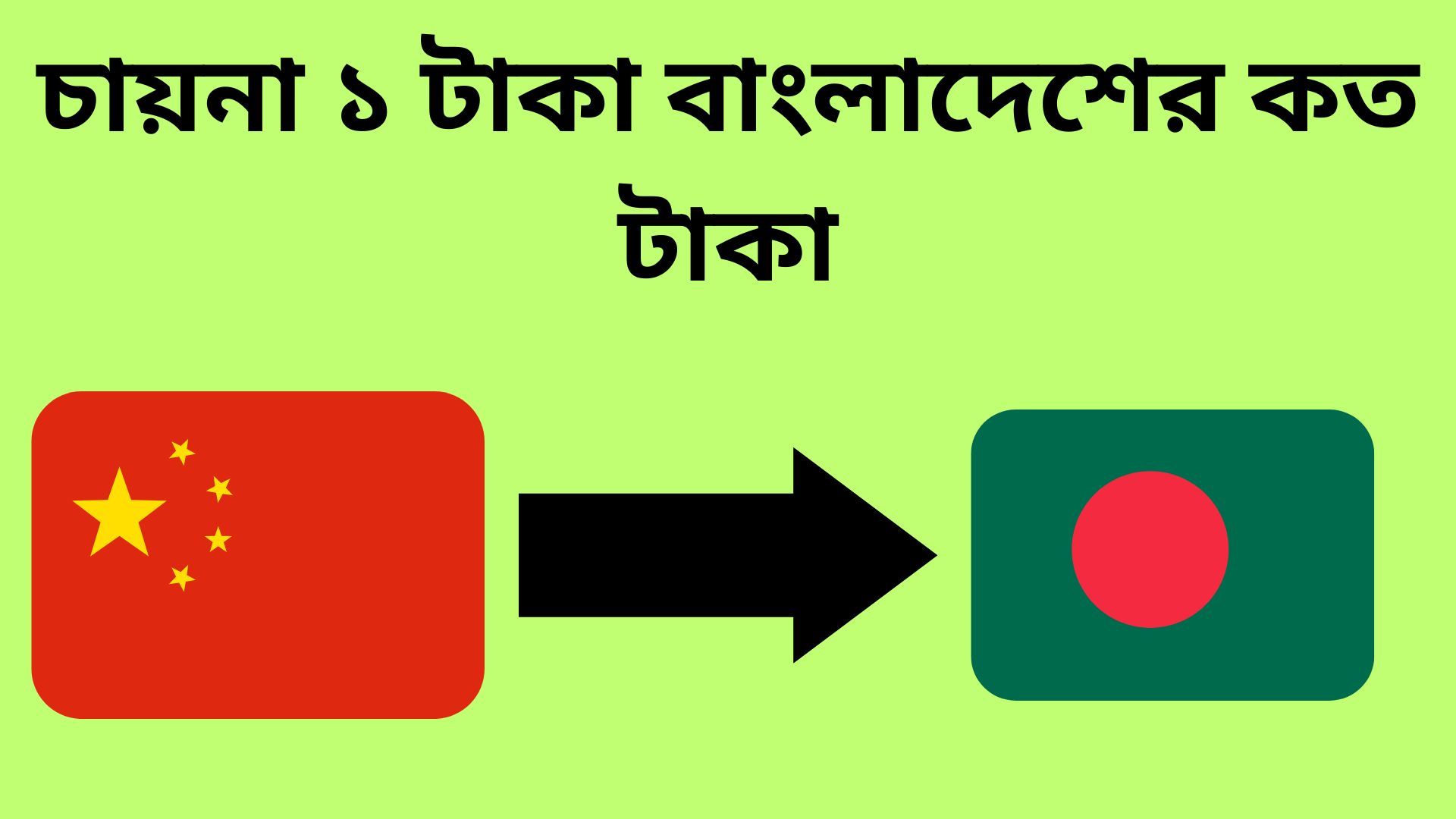 চায়না ১ টাকা বাংলাদেশের কত টাকা