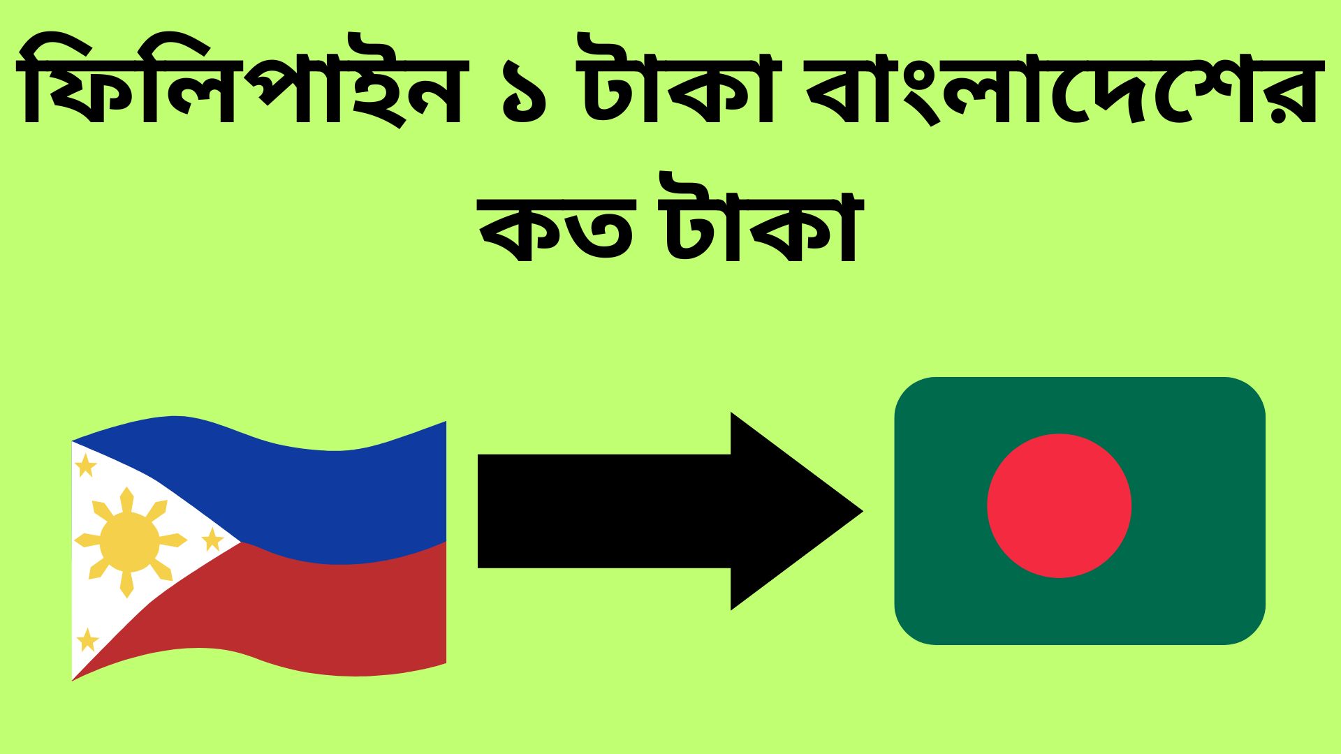 ফিলিপাইন টাকার রেট কত